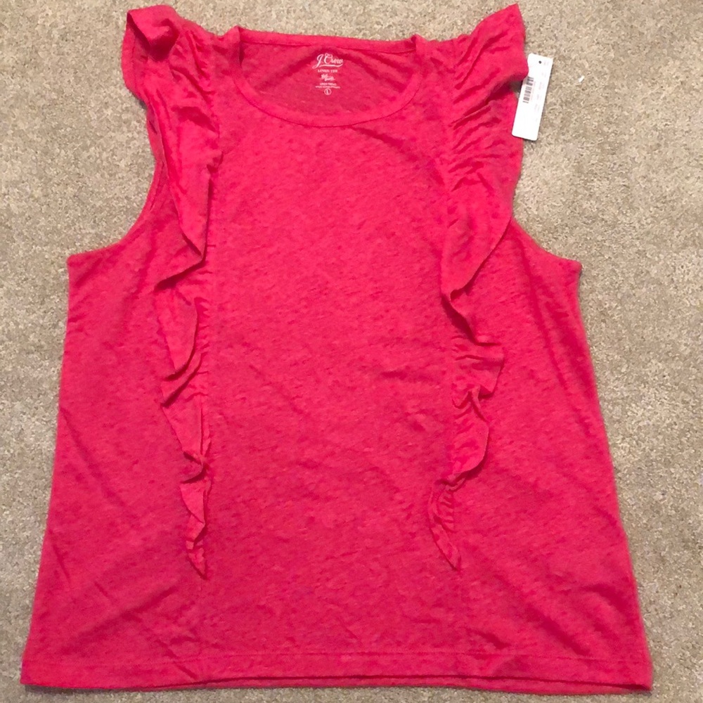 JCrew linen tee tank top